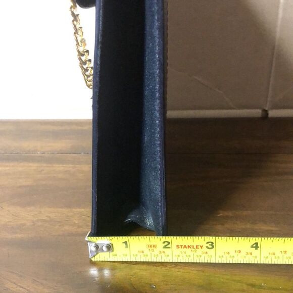 GUCCI GG Ophidia Sherryline Stripe Navy Leather Grey Coated Canvas MessengerBag - Picture 14 of 17